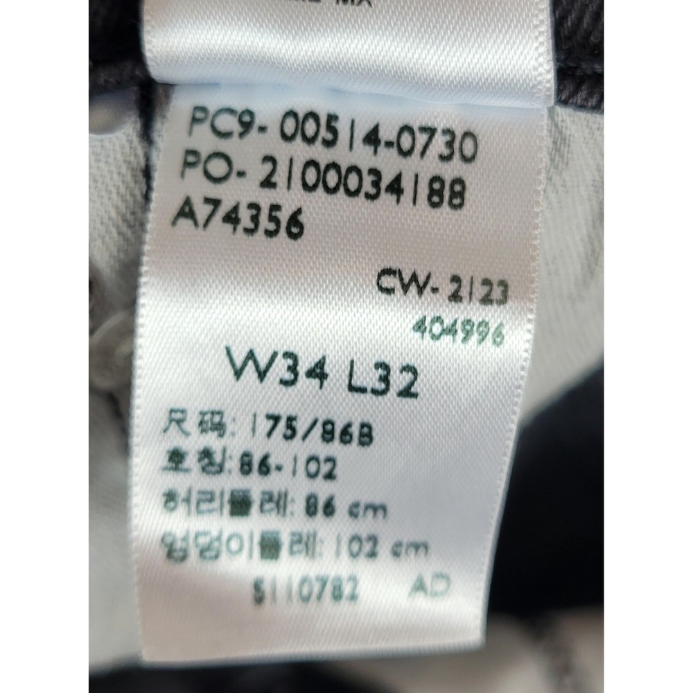 Levis 514 Straight Fit Jeans Mens 34x31 Faded Black Denim Pants 00514-0730 - Picture 4 of 9
